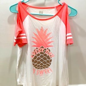 Cold shoulder active shirt from Justice